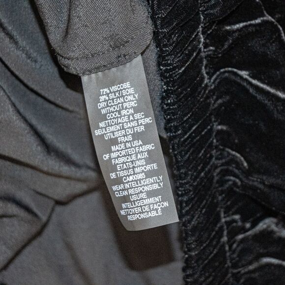 Zero + Maria Cornejo Women's Ruched Bubble Top in velvet Black size 2 - Picture 7 of 8